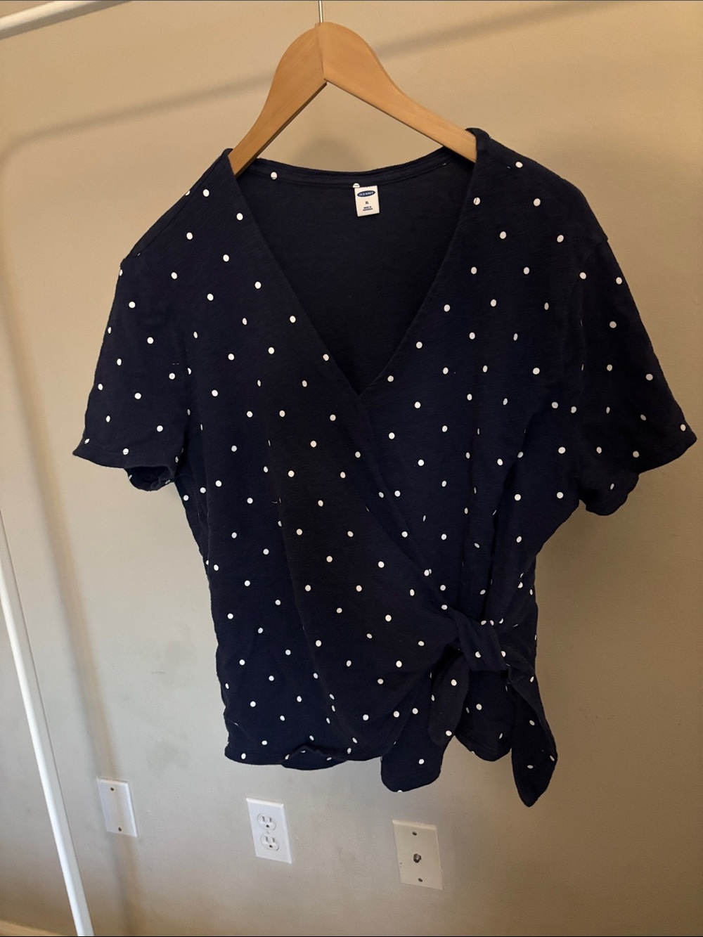 Faux Wrap Old Navy Polka Dot Shirt XL